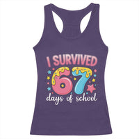 I Survived 67 Days of School Racerback Tank Top Cute 6 7 Six Seven Chaos Survivor for Students Teachers - Wonder Print Shop