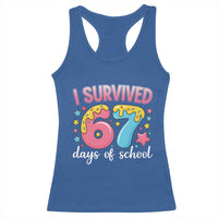 I Survived 67 Days of School Racerback Tank Top Cute 6 7 Six Seven Chaos Survivor for Students Teachers - Wonder Print Shop