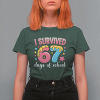 I Survived 67 Days of School T Shirt For Women Cute 6 7 Six Seven Chaos Survivor for Students Teachers - Wonder Print Shop