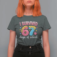 I Survived 67 Days of School T Shirt For Women Cute 6 7 Six Seven Chaos Survivor for Students Teachers - Wonder Print Shop