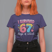 I Survived 67 Days of School T Shirt For Women Cute 6 7 Six Seven Chaos Survivor for Students Teachers - Wonder Print Shop