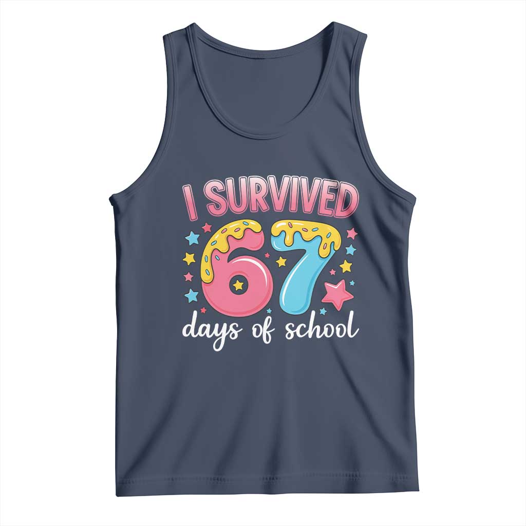 I Survived 67 Days of School Tank Top Cute 6 7 Six Seven Chaos Survivor for Students Teachers - Wonder Print Shop