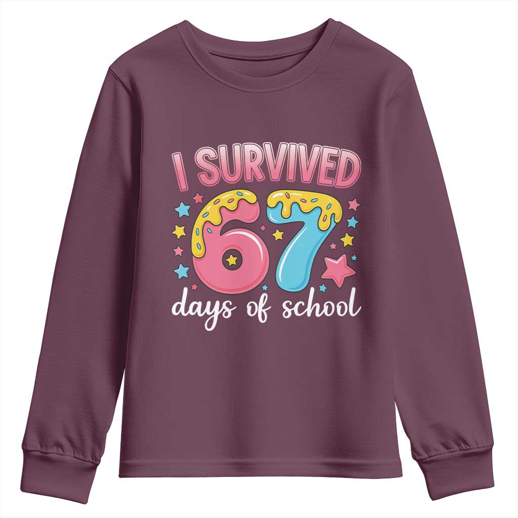I Survived 67 Days of School Youth Sweatshirt Cute 6 7 Six Seven Chaos Survivor for Students Teachers - Wonder Print Shop