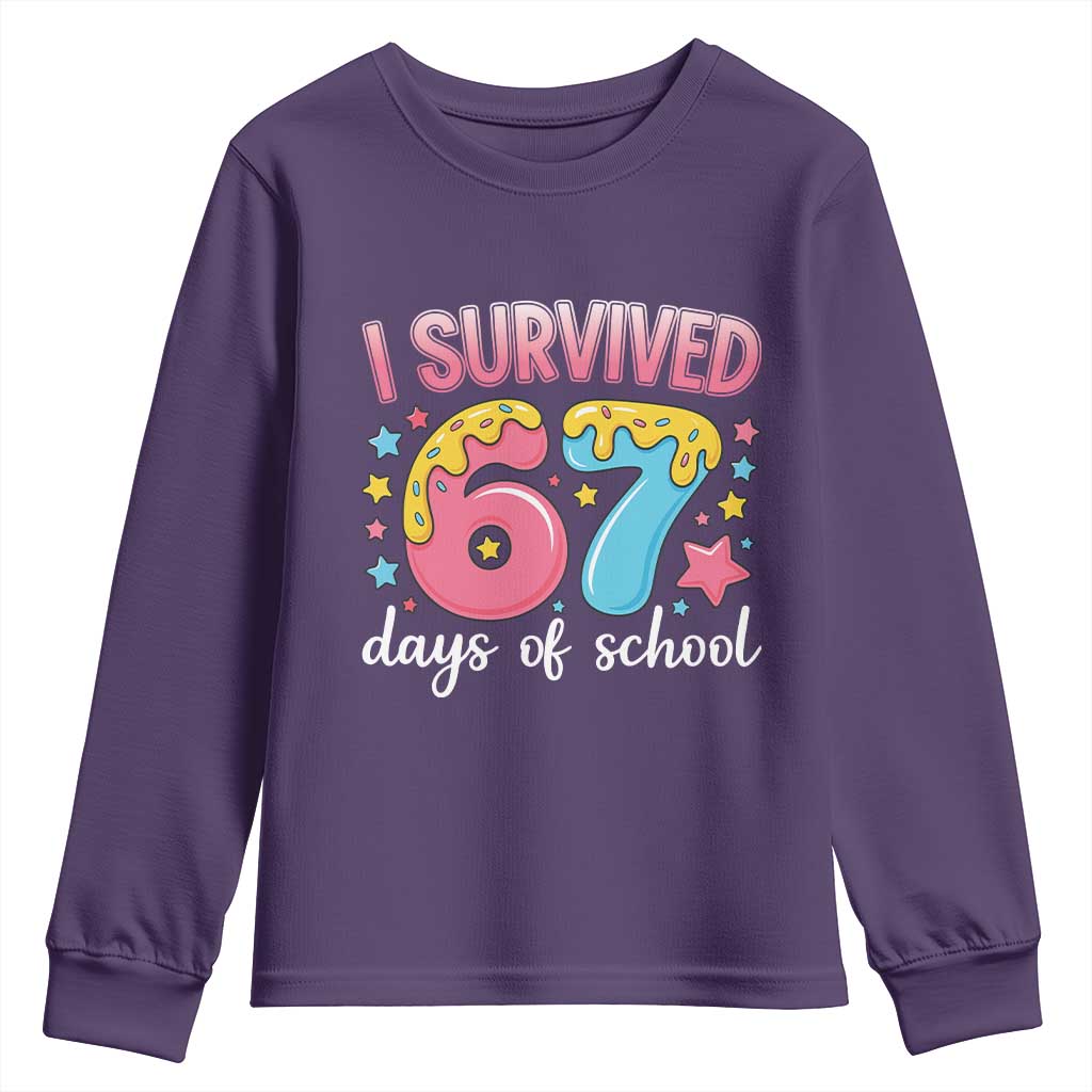 I Survived 67 Days of School Youth Sweatshirt Cute 6 7 Six Seven Chaos Survivor for Students Teachers - Wonder Print Shop
