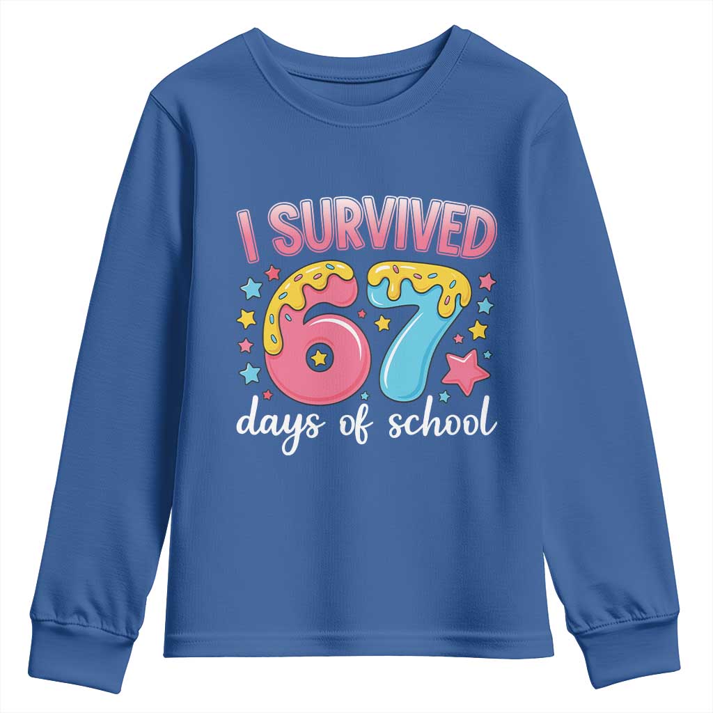 I Survived 67 Days of School Youth Sweatshirt Cute 6 7 Six Seven Chaos Survivor for Students Teachers - Wonder Print Shop