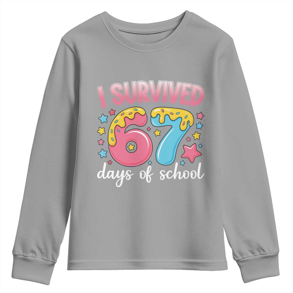 I Survived 67 Days of School Youth Sweatshirt Cute 6 7 Six Seven Chaos Survivor for Students Teachers - Wonder Print Shop