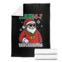Feeling 67 This Christmas Throw Blanket Funny Cool Santa Six Seven Meme Holiday - Wonder Print Shop