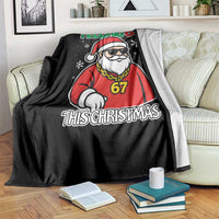 Feeling 67 This Christmas Throw Blanket Funny Cool Santa Six Seven Meme Holiday - Wonder Print Shop
