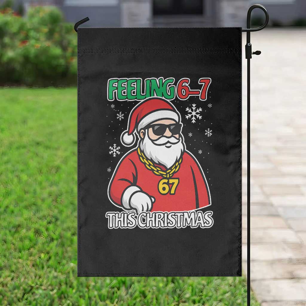 Feeling 67 This Christmas Garden Flag Funny Cool Santa Six Seven Meme Holiday - Wonder Print Shop