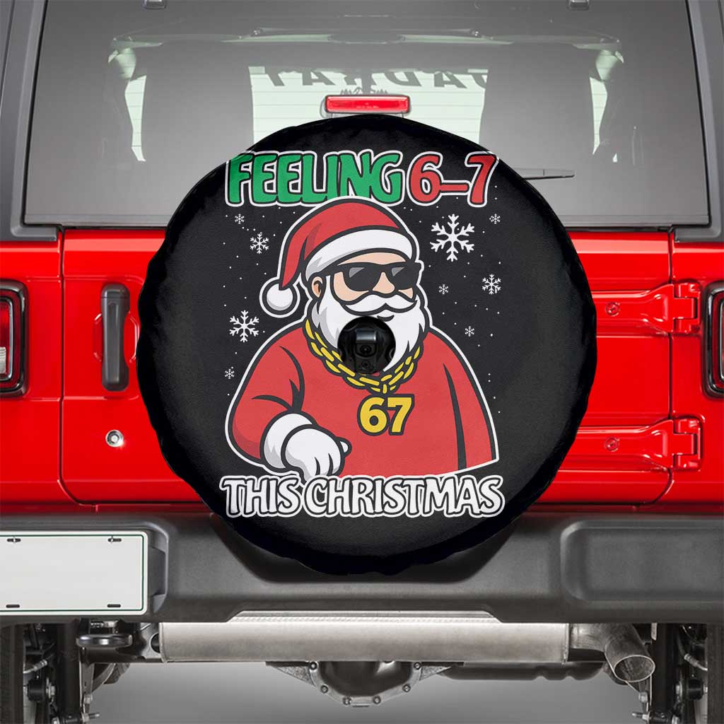 Feeling 67 This Christmas Spare Tire Cover Funny Cool Santa Six Seven Meme Holiday - Wonder Print Shop