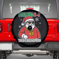 Feeling 67 This Christmas Spare Tire Cover Funny Cool Santa Six Seven Meme Holiday - Wonder Print Shop