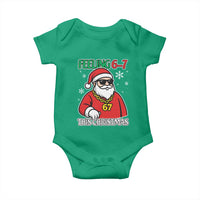 Feeling 67 This Christmas Baby Onesie Funny Cool Santa Six Seven Meme Holiday - Wonder Print Shop
