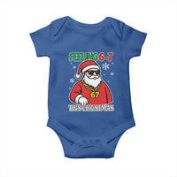 Feeling 67 This Christmas Baby Onesie Funny Cool Santa Six Seven Meme Holiday - Wonder Print Shop