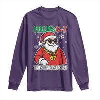 Feeling 67 This Christmas Long Sleeve Shirt Funny Cool Santa Six Seven Meme Holiday - Wonder Print Shop