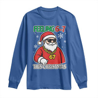 Feeling 67 This Christmas Long Sleeve Shirt Funny Cool Santa Six Seven Meme Holiday - Wonder Print Shop