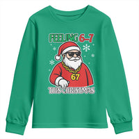 Feeling 67 This Christmas Youth Sweatshirt Funny Cool Santa Six Seven Meme Holiday - Wonder Print Shop