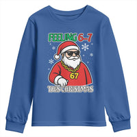 Feeling 67 This Christmas Youth Sweatshirt Funny Cool Santa Six Seven Meme Holiday - Wonder Print Shop
