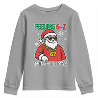 Feeling 67 This Christmas Youth Sweatshirt Funny Cool Santa Six Seven Meme Holiday - Wonder Print Shop