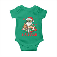 Cool Santa Six Seven Meme Christmas Baby Onesie Funny 67 Holiday Hand Sign with Hipster Vibes - Wonder Print Shop