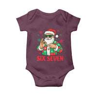 Cool Santa Six Seven Meme Christmas Baby Onesie Funny 67 Holiday Hand Sign with Hipster Vibes - Wonder Print Shop