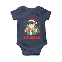 Cool Santa Six Seven Meme Christmas Baby Onesie Funny 67 Holiday Hand Sign with Hipster Vibes - Wonder Print Shop