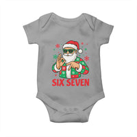 Cool Santa Six Seven Meme Christmas Baby Onesie Funny 67 Holiday Hand Sign with Hipster Vibes - Wonder Print Shop