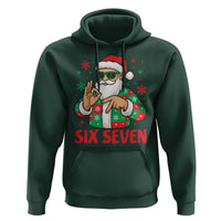 Cool Santa Six Seven Meme Christmas Hoodie Funny 67 Holiday Hand Sign with Hipster Vibes - Wonder Print Shop