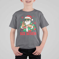Cool Santa Six Seven Meme Christmas T Shirt For Kid Funny 67 Holiday Hand Sign with Hipster Vibes - Wonder Print Shop