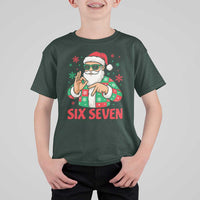 Cool Santa Six Seven Meme Christmas T Shirt For Kid Funny 67 Holiday Hand Sign with Hipster Vibes - Wonder Print Shop