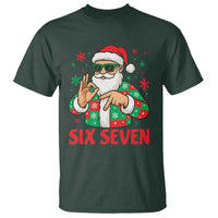 Cool Santa Six Seven Meme Christmas T Shirt Funny 67 Holiday Hand Sign with Hipster Vibes - Wonder Print Shop