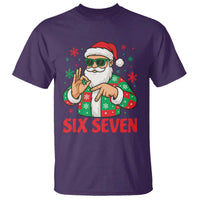 Cool Santa Six Seven Meme Christmas T Shirt Funny 67 Holiday Hand Sign with Hipster Vibes - Wonder Print Shop