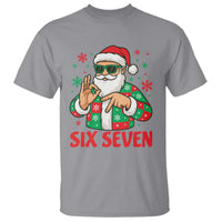 Cool Santa Six Seven Meme Christmas T Shirt Funny 67 Holiday Hand Sign with Hipster Vibes - Wonder Print Shop