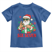 Cool Santa Six Seven Meme Christmas Toddler T Shirt Funny 67 Holiday Hand Sign with Hipster Vibes - Wonder Print Shop