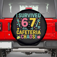 I Survived 67 Days of Cafeteria Chaos Spare Tire Cover Funny School Lunch Duty - Wonder Print Shop