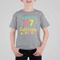 I Survived 67 Days of Cafeteria Chaos T Shirt For Kid Funny School Lunch Duty - Wonder Print Shop