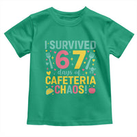 I Survived 67 Days of Cafeteria Chaos Toddler T Shirt Funny School Lunch Duty - Wonder Print Shop