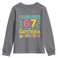 I Survived 67 Days of Cafeteria Chaos Youth Sweatshirt Funny School Lunch Duty - Wonder Print Shop