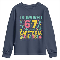 I Survived 67 Days of Cafeteria Chaos Youth Sweatshirt Funny School Lunch Duty - Wonder Print Shop