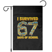 Funny School Bus Driver Garden Flag I Survived 67 Days of School - Wonder Print Shop
