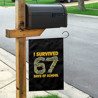 Funny School Bus Driver Garden Flag I Survived 67 Days of School - Wonder Print Shop
