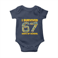 Funny School Bus Driver Baby Onesie I Survived 67 Days of School - Wonder Print Shop