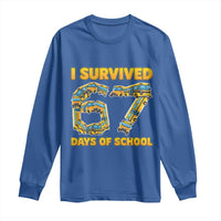 Funny School Bus Driver Long Sleeve Shirt I Survived 67 Days of School - Wonder Print Shop
