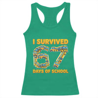 Funny School Bus Driver Racerback Tank Top I Survived 67 Days of School - Wonder Print Shop