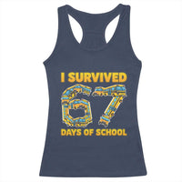 Funny School Bus Driver Racerback Tank Top I Survived 67 Days of School - Wonder Print Shop