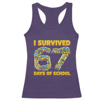 Funny School Bus Driver Racerback Tank Top I Survived 67 Days of School - Wonder Print Shop