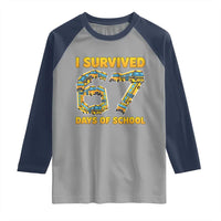Funny School Bus Driver Raglan Shirt I Survived 67 Days of School - Wonder Print Shop