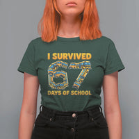 Funny School Bus Driver T Shirt For Women I Survived 67 Days of School - Wonder Print Shop