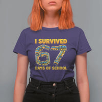 Funny School Bus Driver T Shirt For Women I Survived 67 Days of School - Wonder Print Shop