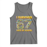 Funny School Bus Driver Tank Top I Survived 67 Days of School - Wonder Print Shop