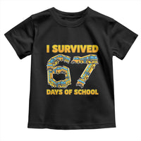 Funny School Bus Driver Toddler T Shirt I Survived 67 Days of School - Wonder Print Shop
